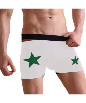 Boxer Briefs Syrian Flag Men's Sexy Boxer Briefs Stretch Bulge Pouch Underpants Underwear - Syrian Flag - CP18LTA9MYW