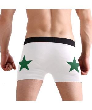 Boxer Briefs Syrian Flag Men's Sexy Boxer Briefs Stretch Bulge Pouch Underpants Underwear - Syrian Flag - CP18LTA9MYW