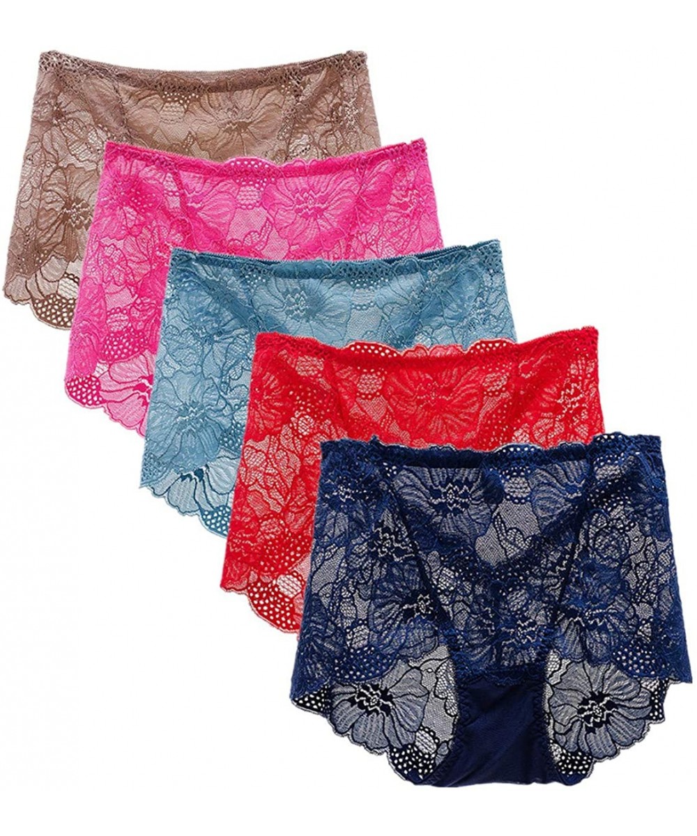 Panties 5 Pack Women's Sexy Lace Briefs Panties - 3 - CT18K6RSUK5