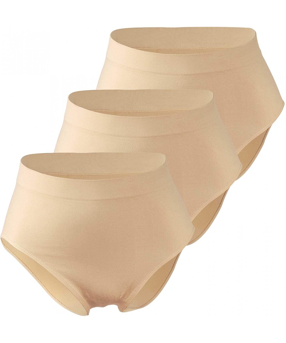 Panties Women's Brief No Pinching Seamless Technology- Pack of 3- Maxi Brief - Skin - CX1855MYCKX