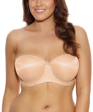 Bras Smoothing Underwire Foam Molded Strapless Bra Underwear - Nude - CZ1147YJ4YF