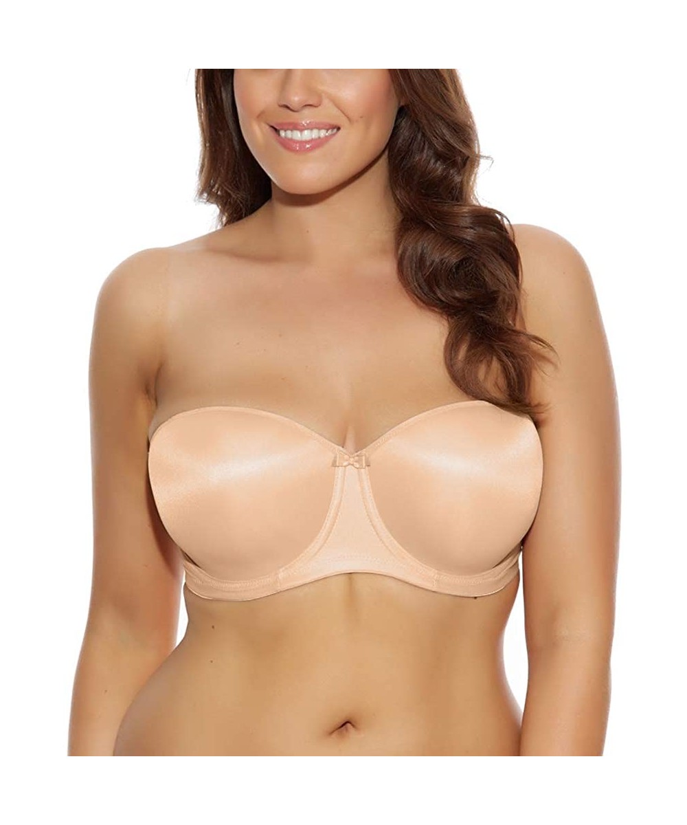 Bras Smoothing Underwire Foam Molded Strapless Bra Underwear - Nude - CZ1147YJ4YF