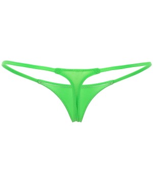 G-Strings & Thongs Men's Super Low Rise Micro G-String Silky T-Back Thong Briefs Underpants Stretchy Mini Tanga Lingerie Unde...