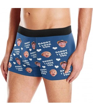 Boxer Briefs Custom Men's Boxer Briefs with Funny Photo Face- Personalized Novelty Underwear Daddy I Love You Father's Day Bl...