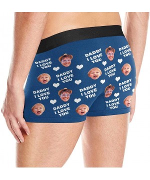 Boxer Briefs Custom Men's Boxer Briefs with Funny Photo Face- Personalized Novelty Underwear Daddy I Love You Father's Day Bl...