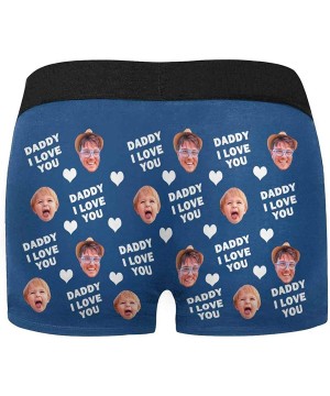 Boxer Briefs Custom Men's Boxer Briefs with Funny Photo Face- Personalized Novelty Underwear Daddy I Love You Father's Day Bl...