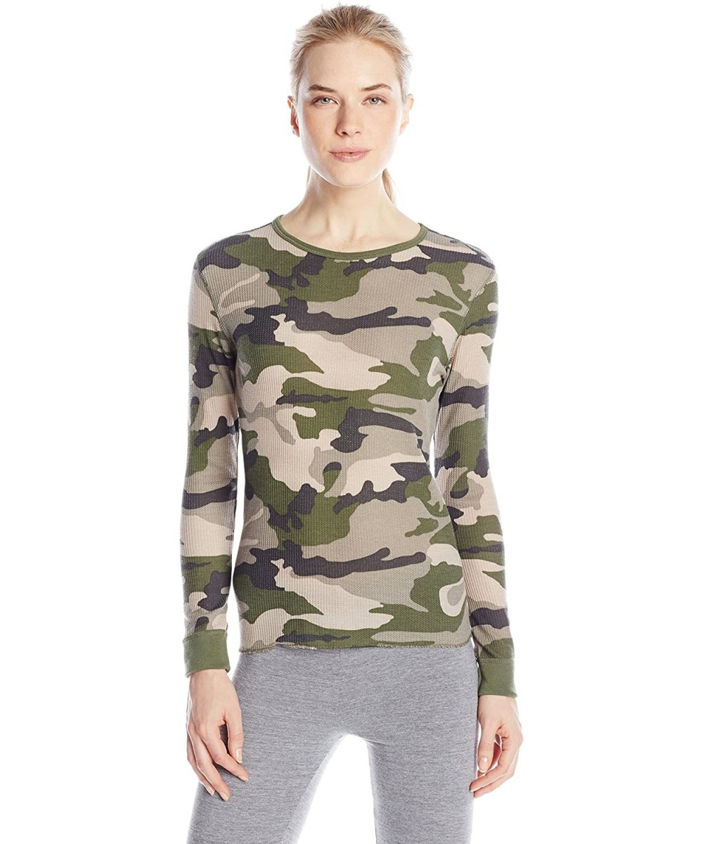 Thermal Underwear Women's Waffle Thermal Underwear Top - Green Camo - CG12LDUKZRP