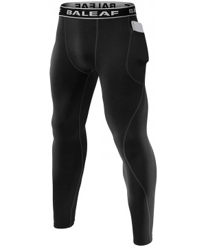 Thermal Underwear Men's Thermal Compression Baselayer Tights Fleece Lined Pants Underwear Long Johns Leggings - B02-2 Pack-bl...