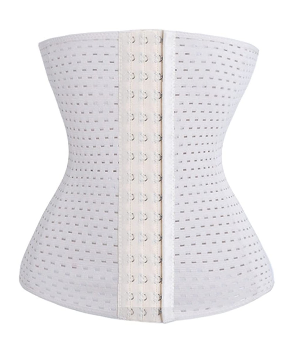 Bustiers & Corsets Women's High Waist Trainer Shapewear Corset Cincher with Air Holes Body Shaper - Skin - C618D5RC7A8