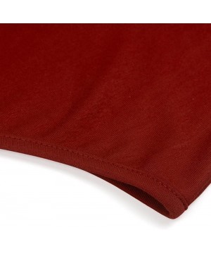 Tops Womens Casual Summer One Shoulder Pure Color Home T Shirt Dress Batwing Sleeve High Low Short Sexy Mini Dress Wine Red -...