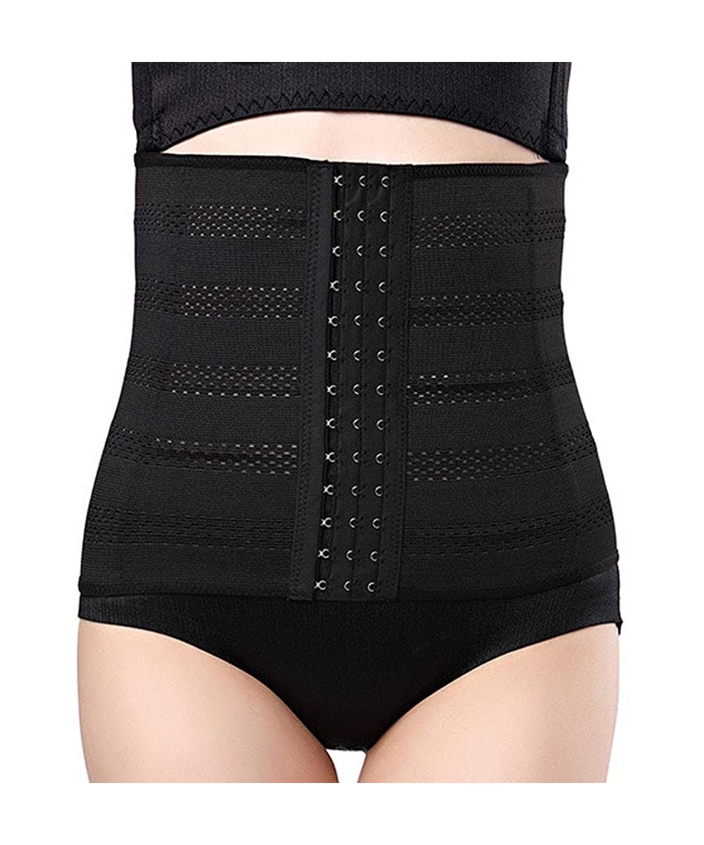 Shapewear Postpartum Belly Wrap Waist Trainer Plus Size Tied Waists Corsets Pelvis Belt Body Shaper Invisible Shapewear - Bla...