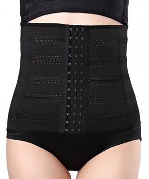 Shapewear Postpartum Belly Wrap Waist Trainer Plus Size Tied Waists Corsets Pelvis Belt Body Shaper Invisible Shapewear - Bla...