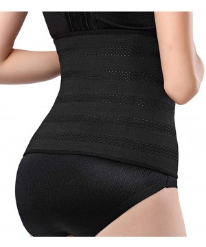 Shapewear Postpartum Belly Wrap Waist Trainer Plus Size Tied Waists Corsets Pelvis Belt Body Shaper Invisible Shapewear - Bla...