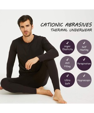 Thermal Underwear Thermal Underwear for Men Self-Heating Long Johns Men's Ultra Soft Warm Base Layer Long Sleeve Top & Bottom...