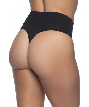 Shapewear Seamless Shapewear Thong | 4 Pack | Muffin Tamer - Black Warm Nude - CC192805CUH