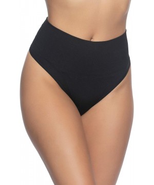 Shapewear Seamless Shapewear Thong | 4 Pack | Muffin Tamer - Black Warm Nude - CC192805CUH