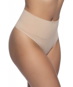 Shapewear Seamless Shapewear Thong | 4 Pack | Muffin Tamer - Black Warm Nude - CC192805CUH