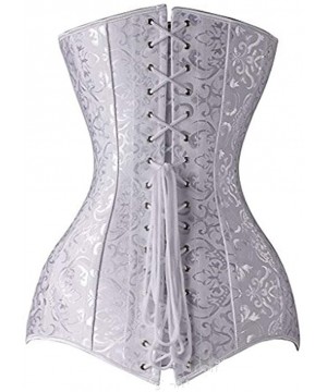 Bustiers & Corsets Sexy Latex Overbust Gothic Corsets Steampunk Bustiers Waist Cinchers Halloween Lingerie - White - CY18SYARRL2