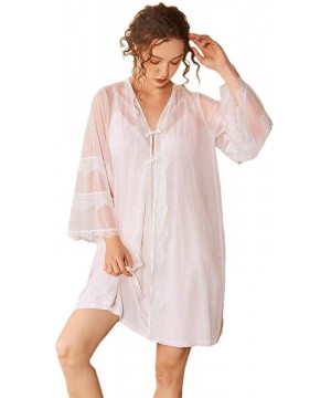 Nightgowns & Sleepshirts Women's Vintage Victorian Sleepwear Sleeveless/Short/Long Sleeve Sheer Nightgown Pajamas Nightwear L...