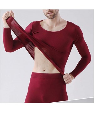 Thermal Underwear Seamless Elastic Thermal Inner Wear - Red Wine - CG18AONMUH3