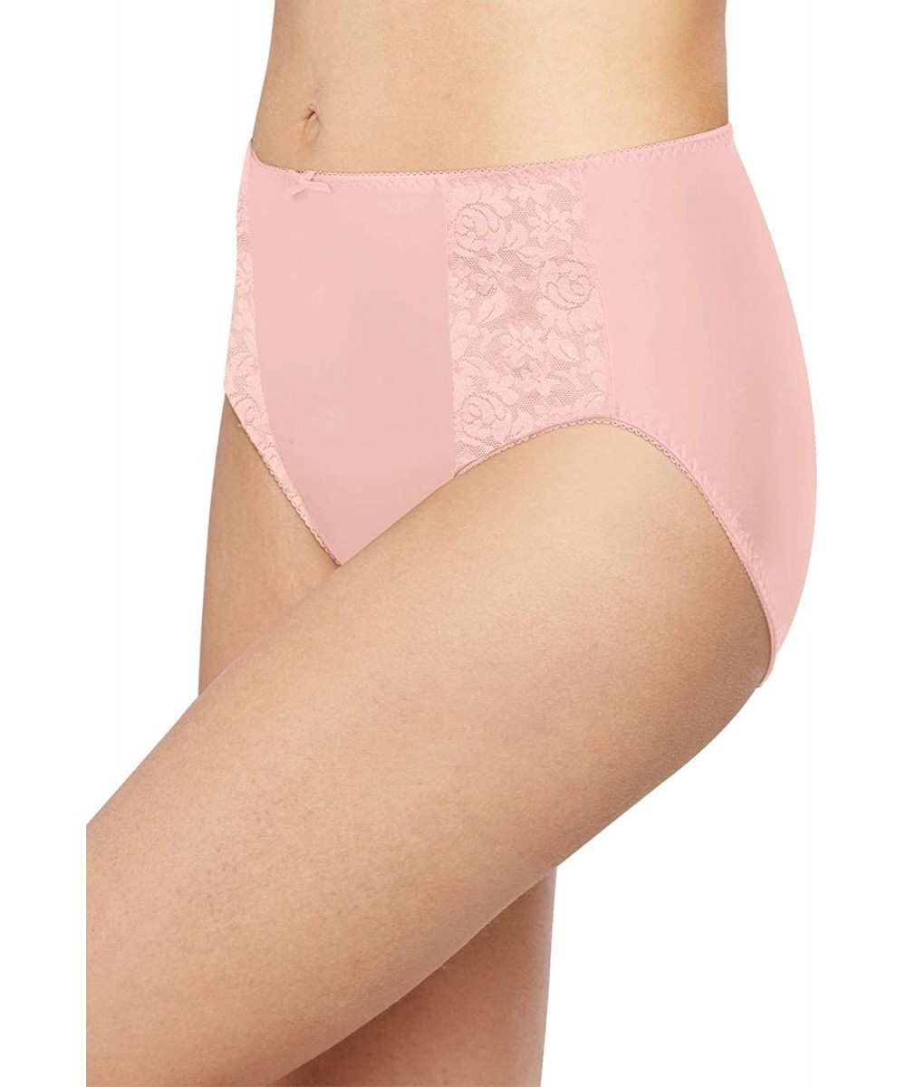 Panties Women's Double Support Hi-Cut 3-Pack - Black/Black/Blushing Pink - C118N8M0QN4