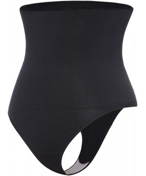 Shapewear Women's Seamless Thong Shapewear Tummy Control Thong Panties Waist Shaper Body Shaping Thong Underwear - Black( Fir...