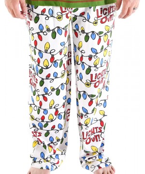 Sleep Bottoms Pajama Pants for Men- Men's Separate Bottoms- Lounge Pants- Funny- Humorous - Lights Out! Mens Pajama Pants - C...