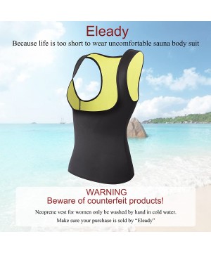 Shapewear Womens Workout Waist Trimmer Hot Sweat Slimming Neoprene Shirt Vest Body Shapers - Black - C6183KHRY9M