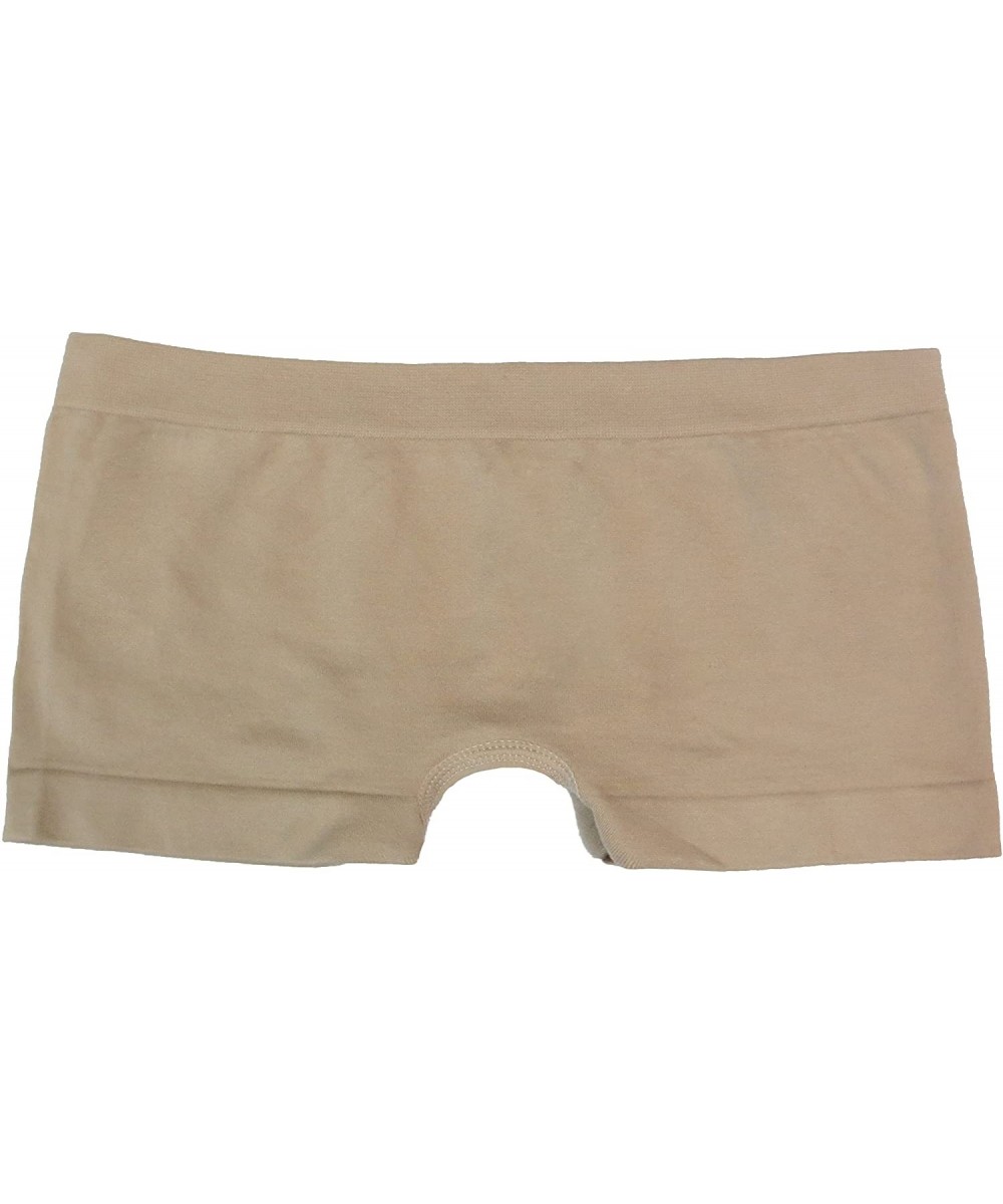 Panties Seamless Boy Short Panties (Full Size- Nude) - CF17Y52H4QM