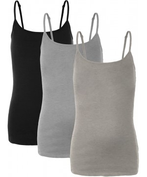 Bras PreTeen Training Bra Camisole Wireless Built in Fabric Support Cami - 3pk - Black- H Gray- Oat - CC18EHR49IH