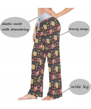 Bottoms Sheep Flowers Hearts Amazing Hello Women's Pajama Pants Lounge Sleep Wear - Multi - CL19D3UK2S6