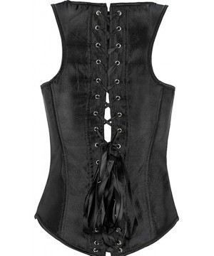 Bustiers & Corsets Sexy Corset Womens Steel Boned Underbust with Straps Top Waistcoat Plus Size Lingerie - CU18IOXY0M6