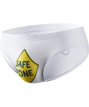 Briefs Men's Fun Pattern Bulge Open Big Pouch Underwear Brief Shorts - Safezone - CZ192IZ7GDS