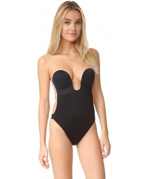 Shapewear Women's U Plunge Backless Strapless Bodysuit - Black - CP11IQX5A81