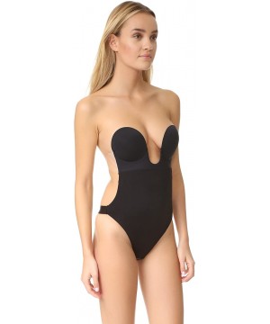 Shapewear Women's U Plunge Backless Strapless Bodysuit - Black - CP11IQX5A81