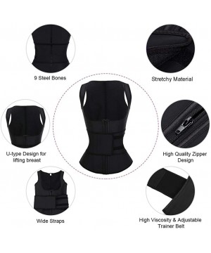 Shapewear Women Latex Waist Trainer Trimmer Slimming Belt Body Shaper Sauna Sweat Belly Waist Cincher for Weight Loss - Black...