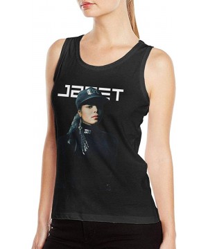 Camisoles & Tanks Janet Jackson Woman Sexy Tank Tops Particular Vest T-Shirt Black - Black - CC19D43EXI5