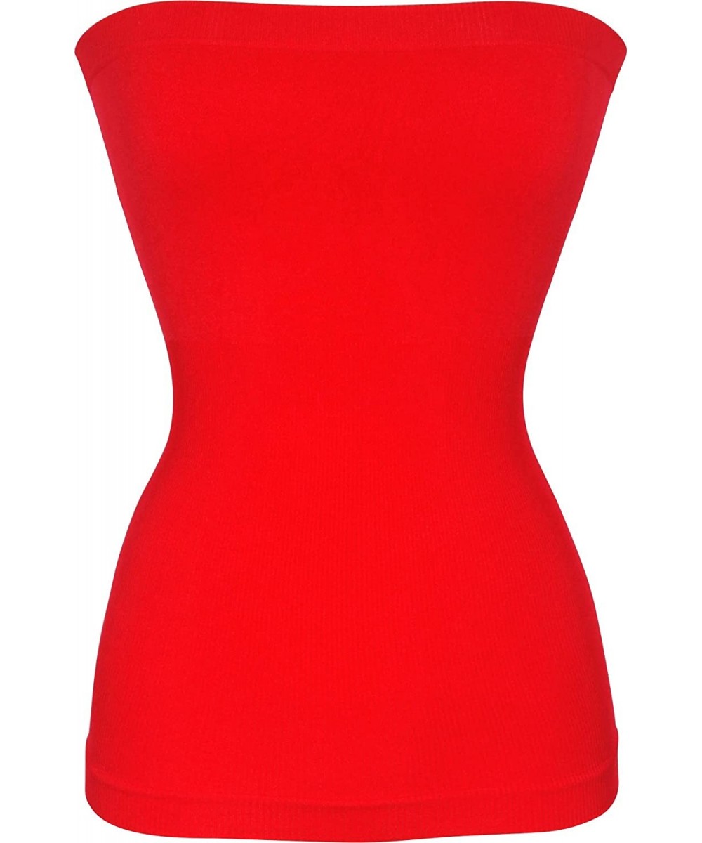 Shapewear Seamless Smoother Tube Top - Red - CO1103XVHI5