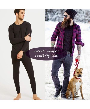 Thermal Underwear Thermal Underwear for Men Self-Heating Long Johns Men's Ultra Soft Warm Base Layer Long Sleeve Top & Bottom...