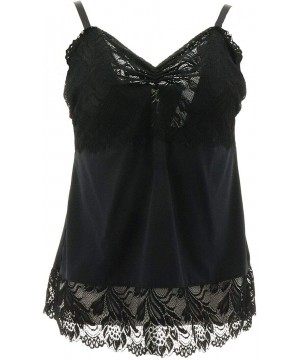 Camisoles & Tanks Lace Overlay Camisole 590-151 - Black - CR19COHIQ37