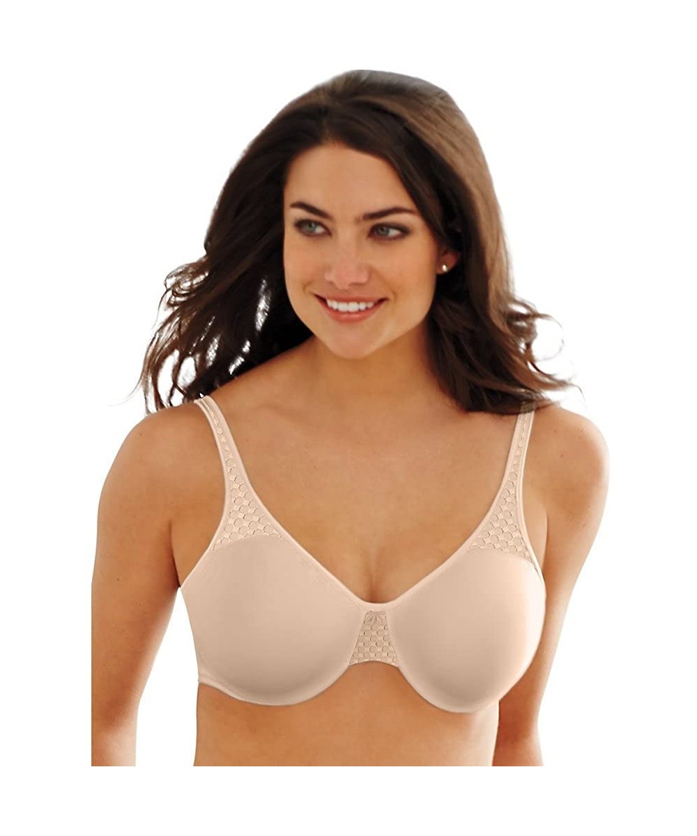 Bras Passion for Comfort Minimizer Underwire Bra - Soft Taupe Check Lace - C818337GY7L