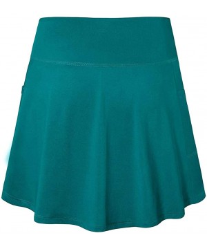 Nightgowns & Sleepshirts Women's Tennis Skirts Run Yoga Inner Shorts Elastic Sports Golf Pockets Hakama - Green - C519E7TE387