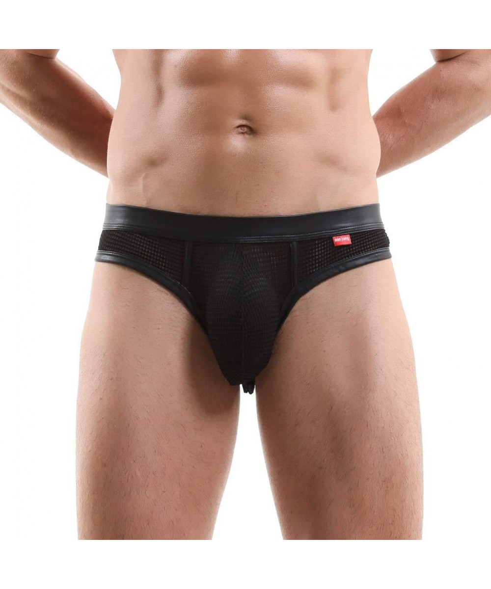 Boxer Briefs Men's Underwear- Hollow Out Men Underwear Boxers Bulge Pouch Men Shorts Hot - E-black - CX19684AR7M