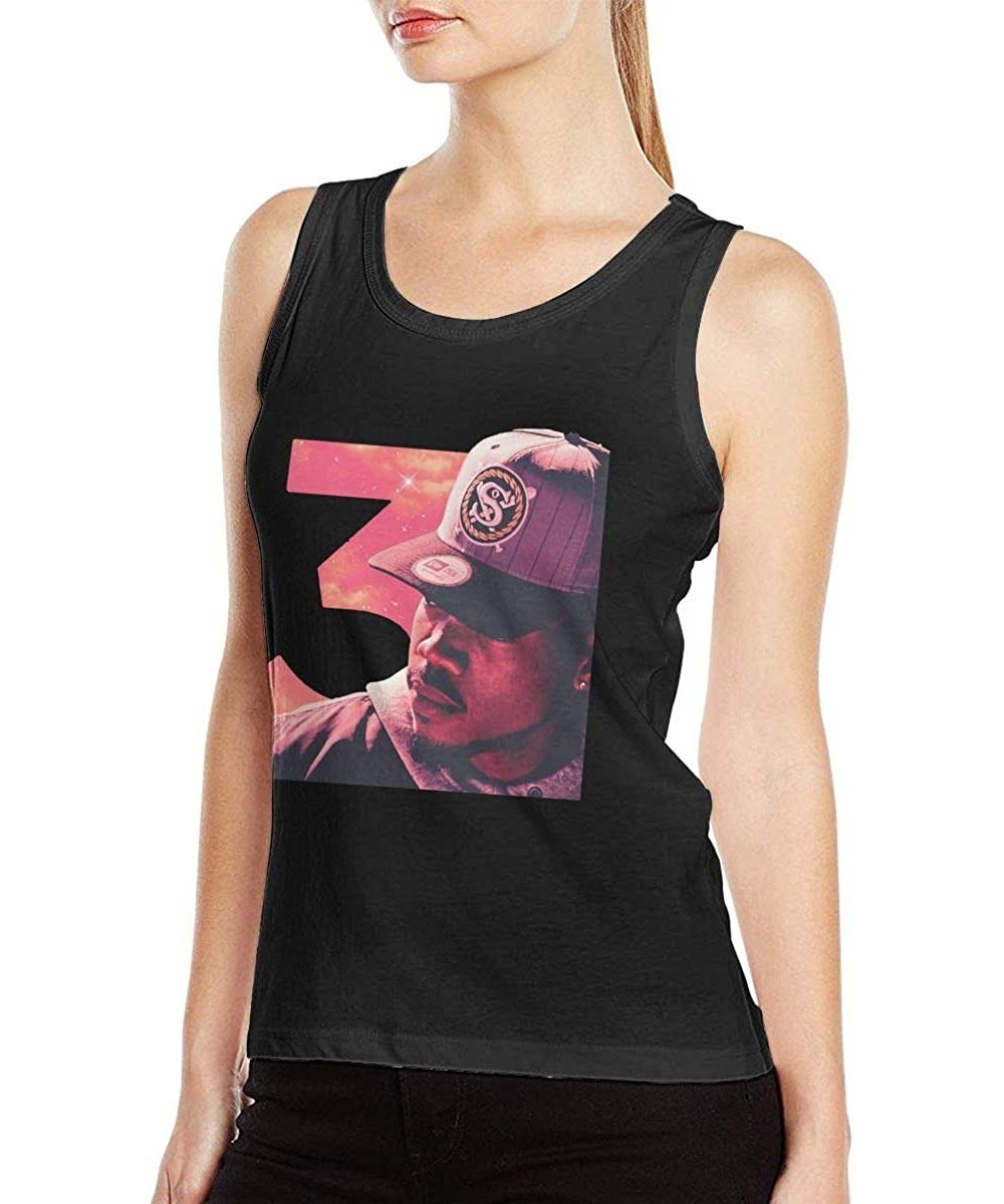 Camisoles & Tanks Chance The Rapper Woman Sexy Undershirts Funny Vest T Shirts Black - Black - CY19DDAGN44