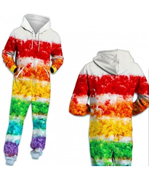 Sleep Sets Unisex Adult Fashion Romper Onesie Hooded 3D Printed Zipper Jumpsuits - Bes025 - CU18XAT4TW5