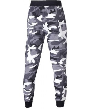 Thermal Underwear Fashion Men's to Keep Warm Zipper Winter Comfortable Camouflage Sweat Pants Casual Slim Sweatpants Track Pa...