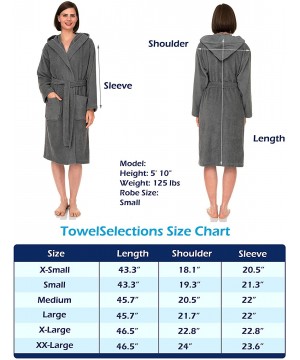 Robes Women's Hooded Robe- Turkish Cotton Terry Cloth Bathrobe - Blue Heaven - CN190NIW748