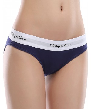 Panties Women's Bikini Panties 3 Pack Seamless Comfort Stretch Underwear Panty - Navy Blue(3 Pack) - C812JHM1LGP