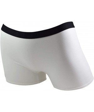 Panties Signature SP Super Soft Breathable Boyshort Bottoms Boyleg- Women's Underwear Solid - Cream - C218I4Y7GOO