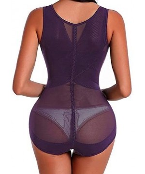 Bustiers & Corsets Women's Waist Slimming Corset Neoprene Shaper Vest Ladies Underwear Bodysuit Underwear - Purple - CA194MRQ50M